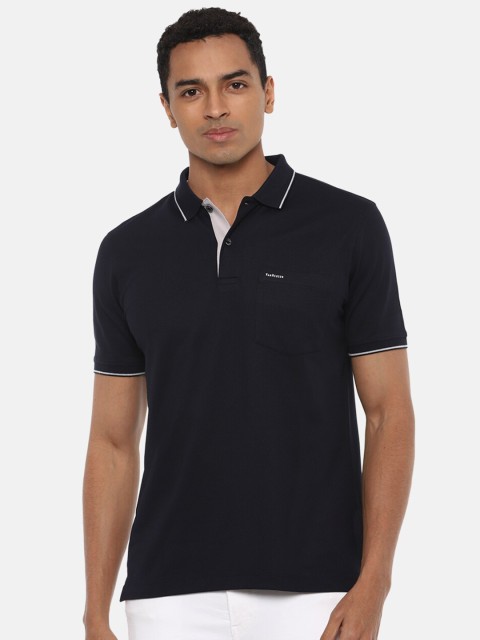 

Van Heusen Men Navy Blue Polo Collar T-shirt