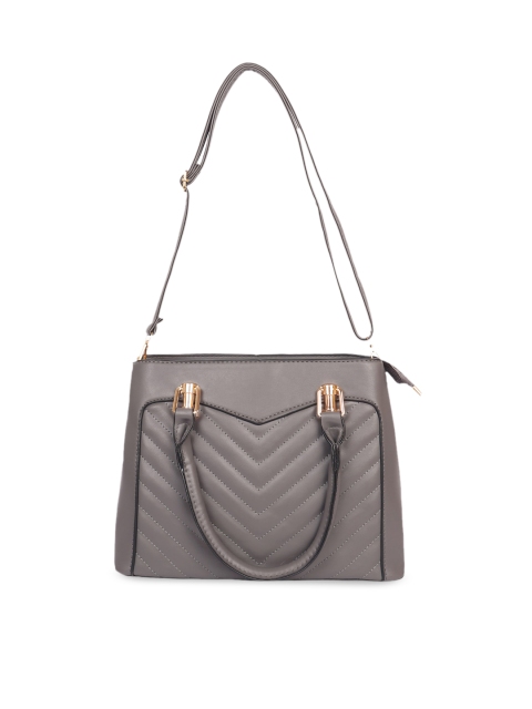 Ratans Charcoal Grey Quilted Handheld Bag
