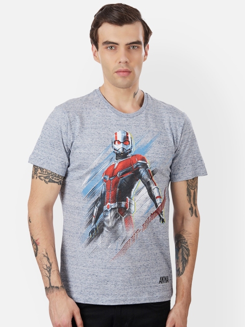 

Free Authority Men Grey Printed Round Neck T-shirt