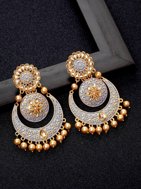 

Ibtida Grey Contemporary Chandbalis