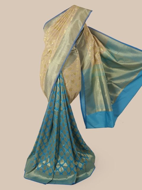 

Pothys Cream-Coloured Pure Silk Woven Design Banarasi Saree