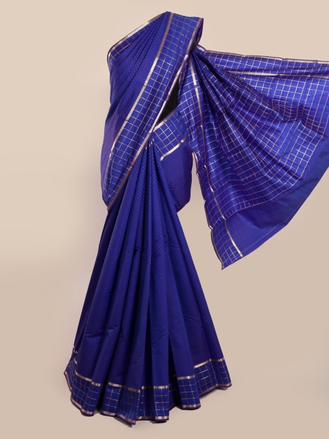 

Pothys Blue Printed Zari Art Silk Saree