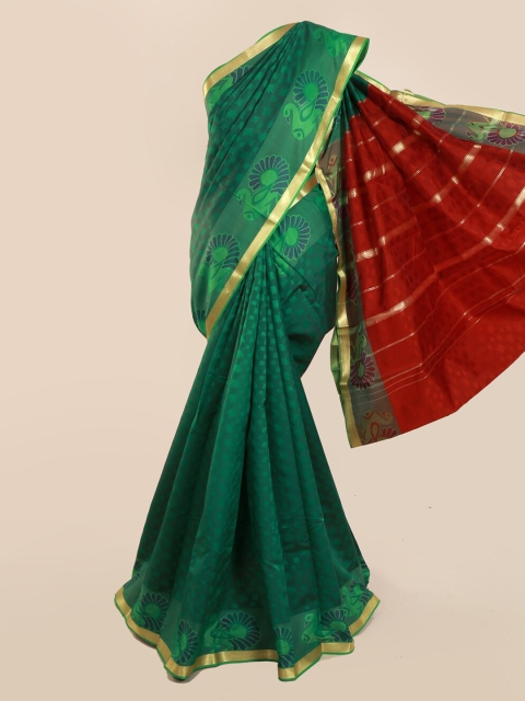 

Pothys Green Woven Design Art Silk Saree