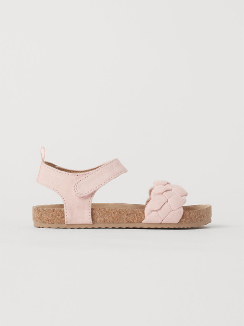 

H&M Girls Pink Solid Braided Sandals