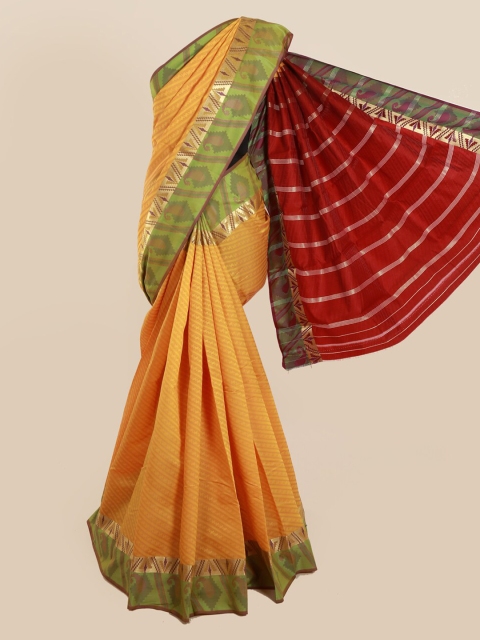 

Pothys Yellow Art Silk Saree