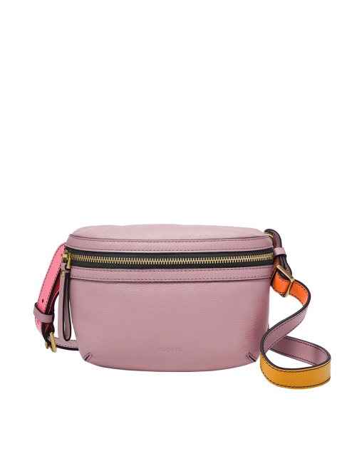 

Fossil Women Purple Solid Crossbody Bag