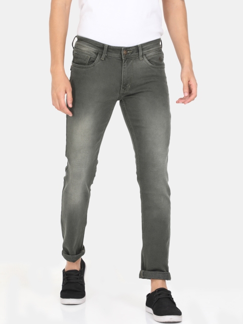 

VUDU Men Green Smart Slim Fit Heavy Fade Stretchable Jeans