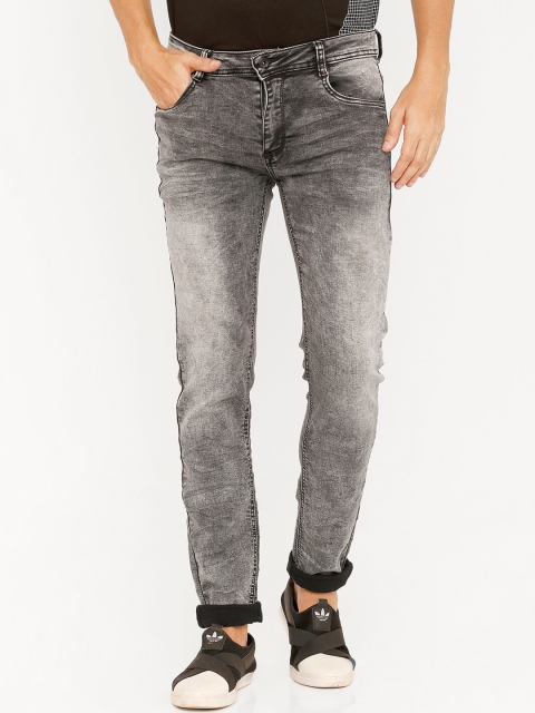 

Rex Straut Jeans Men Black Slim Fit Heavy Fade Jeans