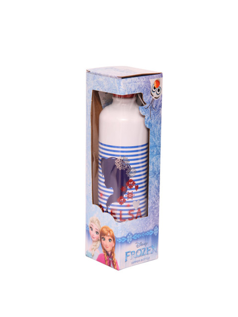 

Disney Girls White & Blue Printed Stainless Steel Water Bottle 750 ml