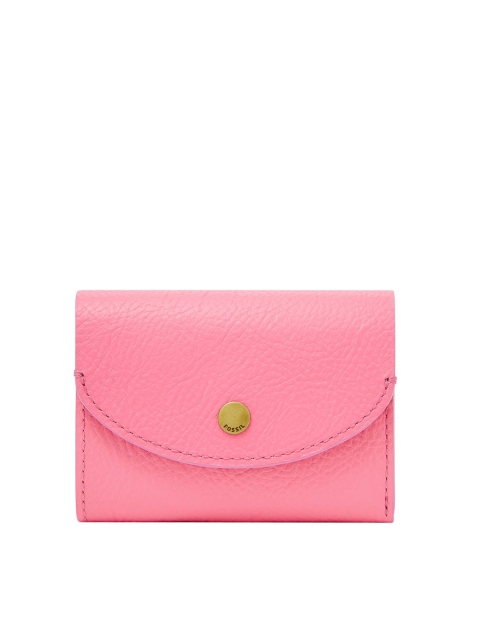 

Fossil Women Pink Textured Three Fold Wallet SL7881692
