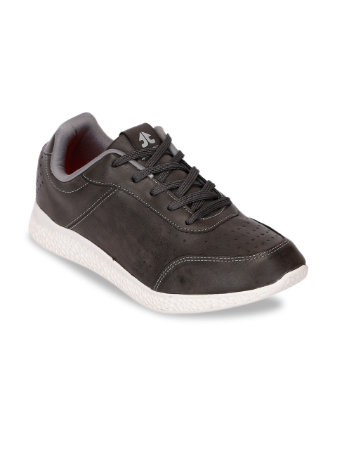 

OFF LIMITS Men Grey Synthetic Mid-Top Running Shoes