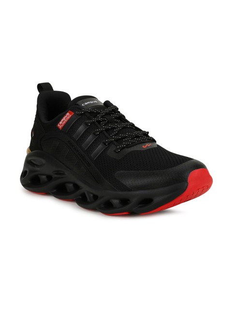 

Campus Men Black Mesh Running Shoes