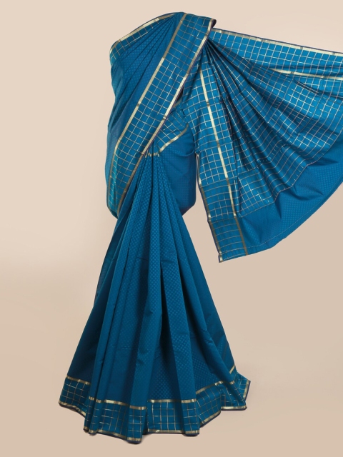 

Pothys Blue & Gold-Toned Art Silk Woven Design Saree