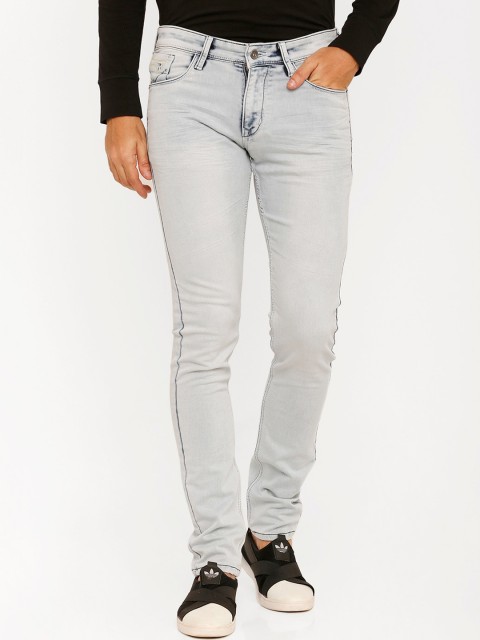 

Rex Straut Jeans Men Blue Slim Fit Low Distress Heavy Fade Jeans