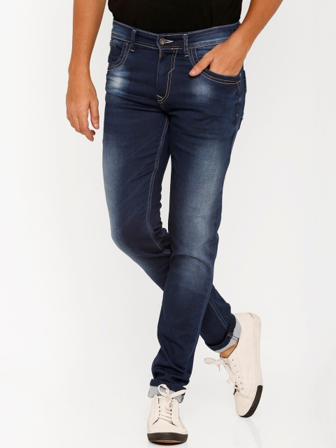 

Rex Straut Jeans Men Blue Slim Fit Heavy Fade Jeans