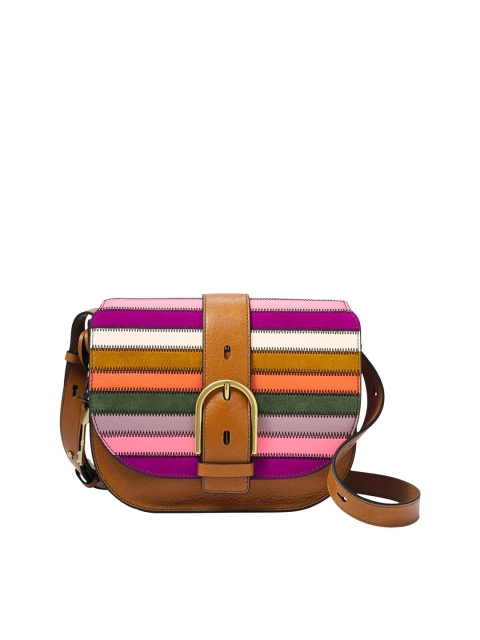 

Fossil Multicoloured Striped Leather Sling Bag, Multi