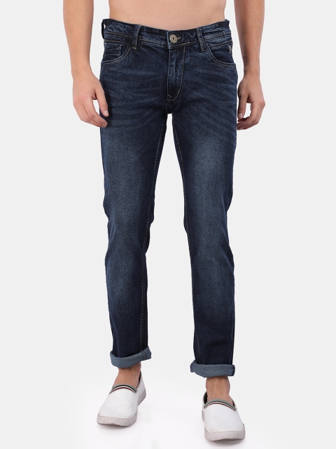 

VUDU Men Navy Blue Smart Slim Fit Light Fade Stretchable Jeans