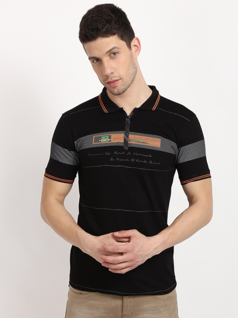 

V2 Value & Variety Men Black Printed Mandarin Collar T-shirt