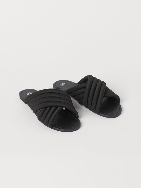 

H&M Girls Black Solid Slides