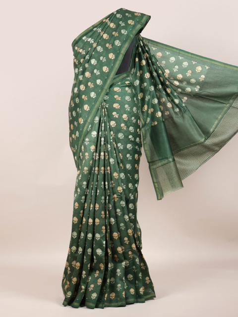 

Pothys Green Ethnic Motifs Zari Pure Cotton Saree Chanderi