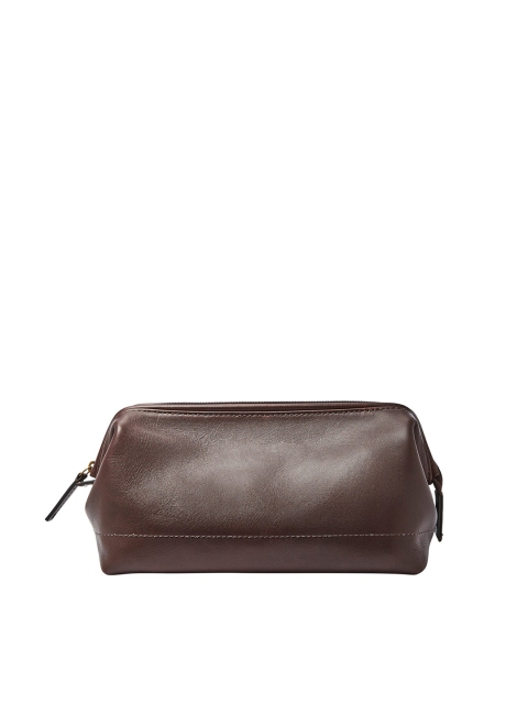 

Fossil Brown Solid Framed Leather Shave Kit