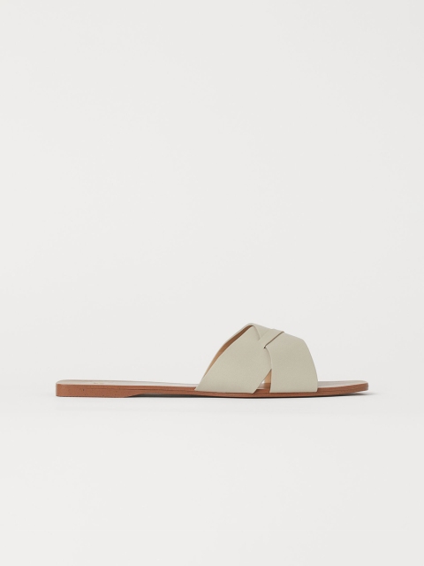 

H&M Women Cream Coloured Solid Flats