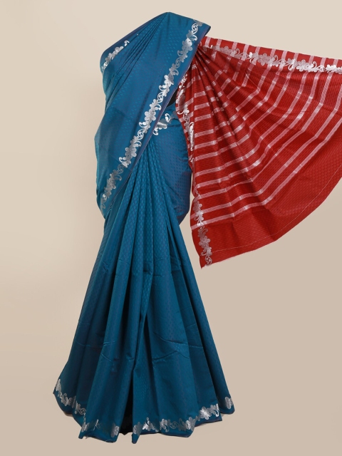 

Pothys Blue Woven Design Art Silk Saree