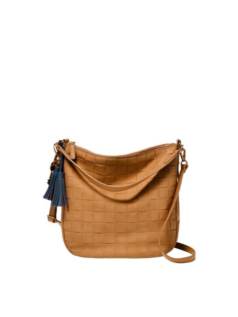 

Fossil Tan Brown Solid Leather Hobo Bag