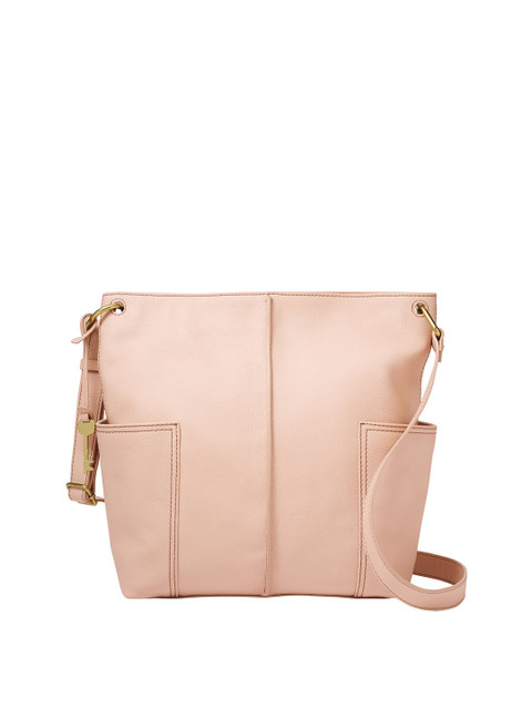 

Fossil Pink Solid Leather Shoulder Bag