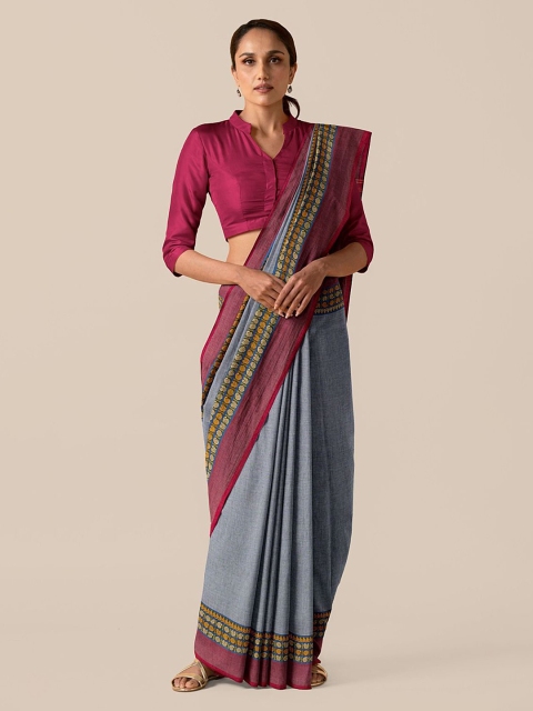 

Taneira Grey Pure Cotton Saree Chettinad