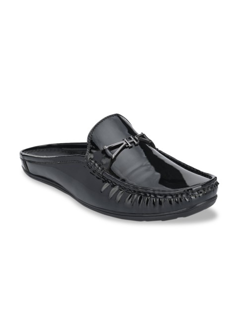 

Azzaro Black Men Black Solid Loafers
