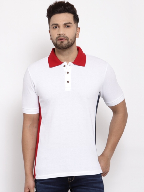 

Kalt Men White Polo Collar T-shirt