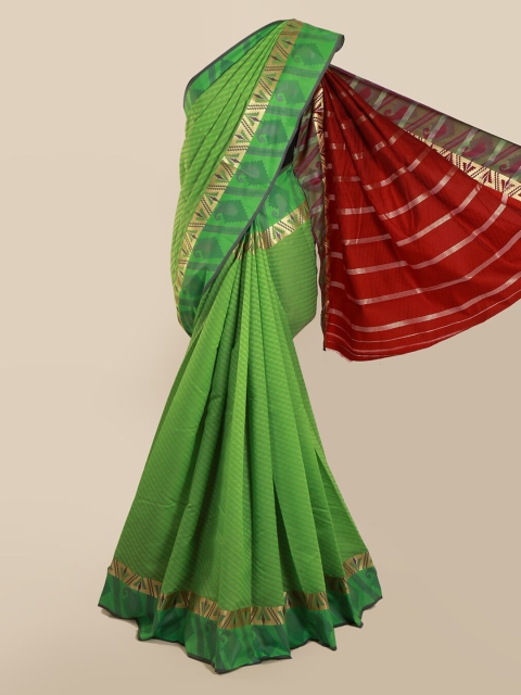 

Pothys Green Zari Art Silk Saree