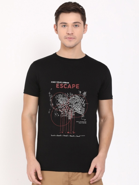 

t-base Men Black Printed T-shirt