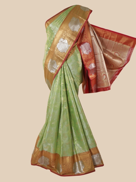 

Pothys Green Woven Design Pure Silk Saree