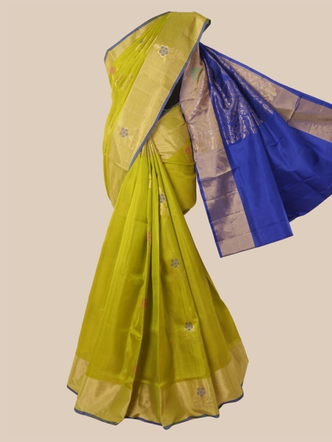 

Pothys Green Woven Design Pure Silk Saree Kanjeevaram