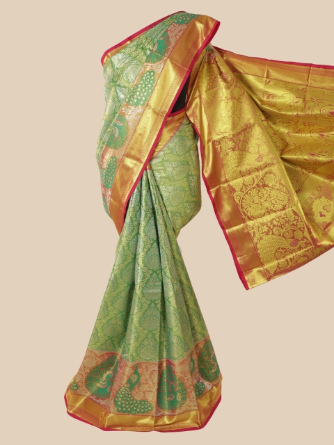 

Pothys Green Woven Design Pure Silk Saree