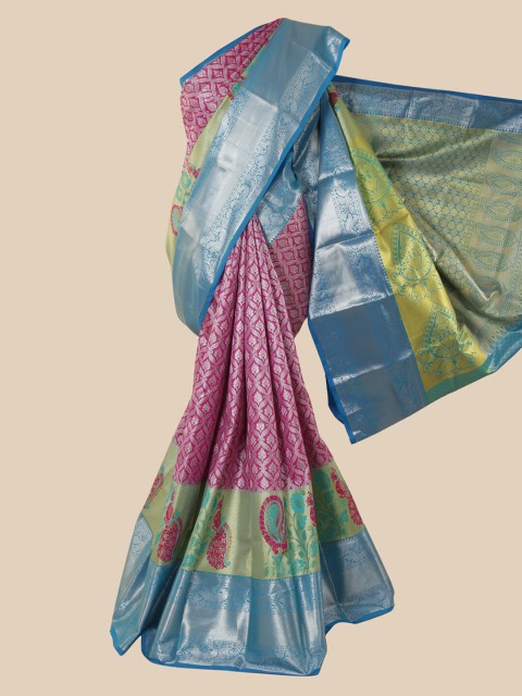 

Pothys Pink Woven Design Pure Silk Saree