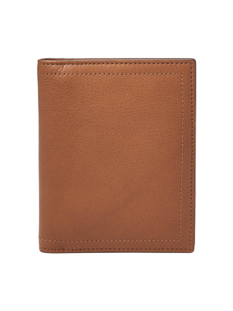 

Fossil Men Brown Textured Two Fold Leather Wallet