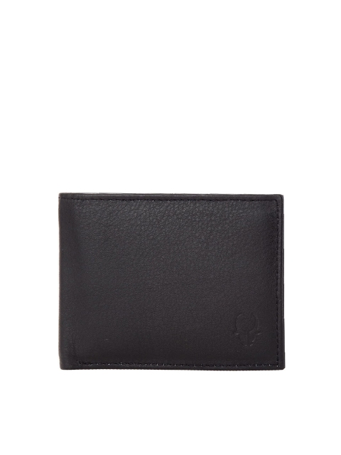 

WildHorn Men Black & Brown Solid Two Fold Leather Wallet