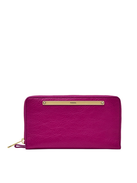 

Fossil Pink Solid Liza Leather Purse