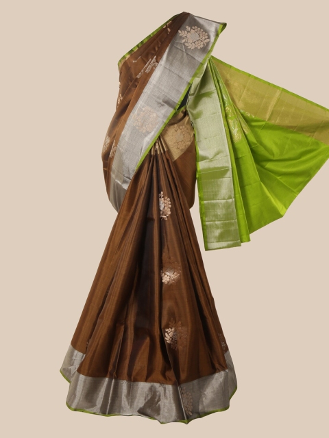 

Pothys Brown Pure Silk Woven Design Kanjeevaram Saree