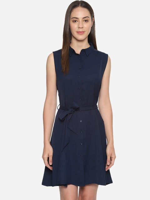 

Allen Solly Woman Navy Blue Shirt Dress