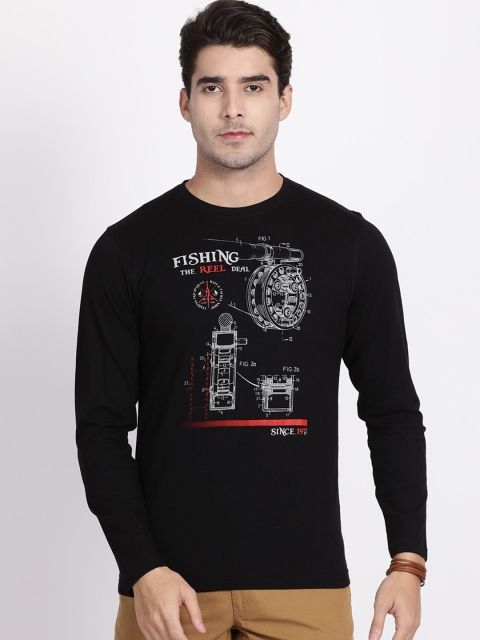 

t-base Men Black Printed T-shirt