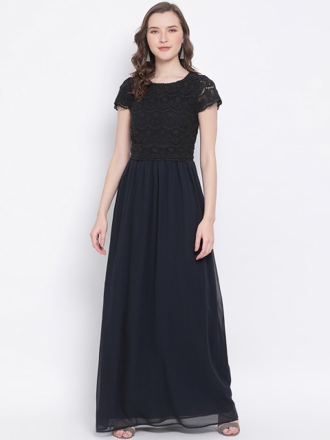 

LY2 Navy Blue Lace Maxi Dress