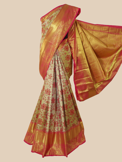 

Pothys Olive Green Woven Design Pure Silk Saree