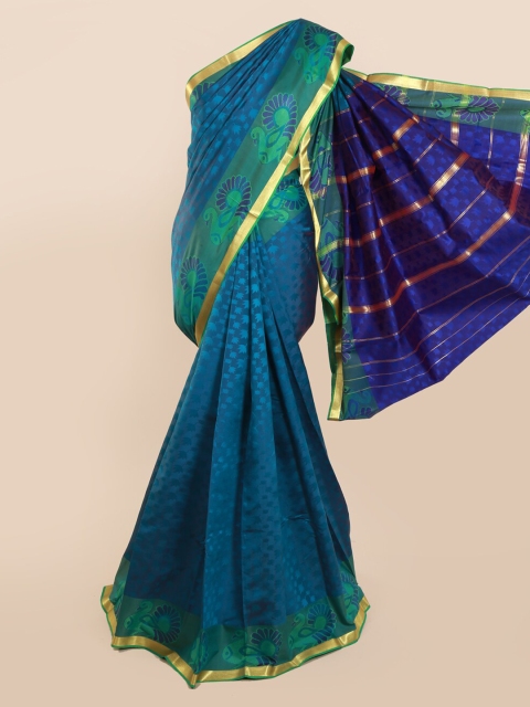 

Pothys Blue & Green Art Silk Woven Design Saree