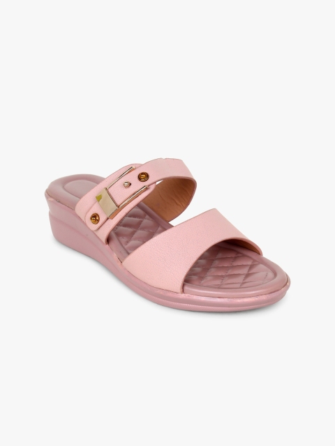 

Bloomtale Women Pink Textured Mules
