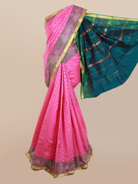 

Pothys Pink Woven Design Art Silk Saree