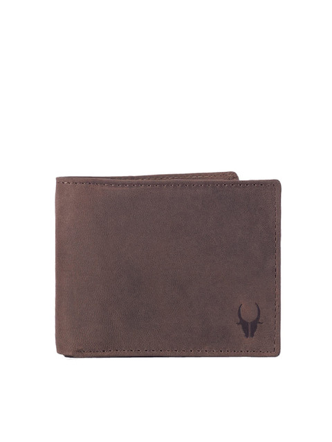 

WildHorn Men Brown Textured Leather Two Fold Wallet
